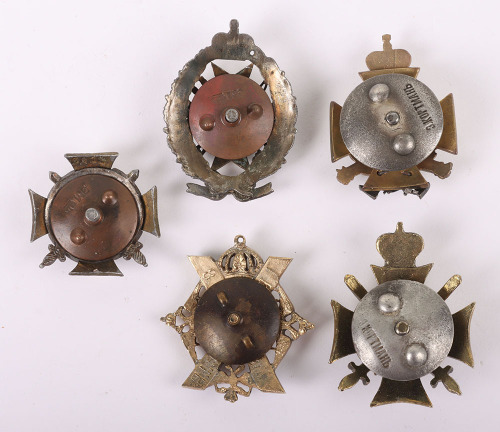 Five Imperial Russian Badges