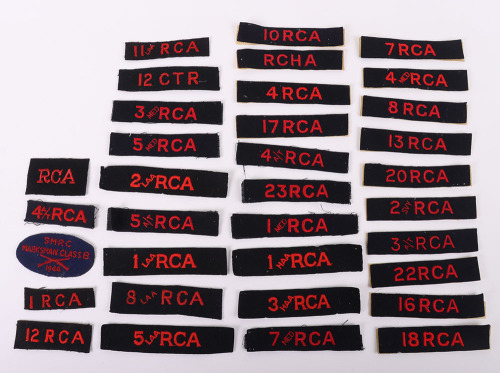 Royal Canadian Artillery Cloth Shoulder Titles 1941-1946