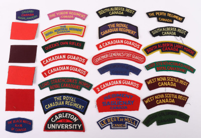 Canadian WW2 Infantry Cloth Shoulder Titles