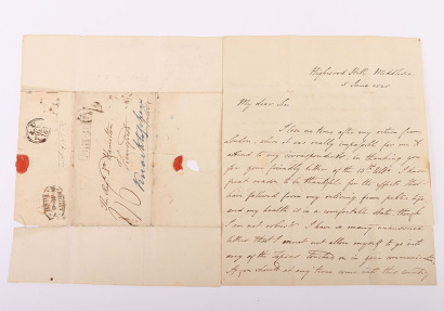 Wm. Wilberforce letter to Rev. Hamilton, Knocktopher, Ireland, later instigator of the Carrickshock Incident in 1831