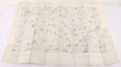 Nine WW1 Ordnance Survey Linen Maps of France & Flanders all named to Lt. W.R. McKim, 177th Coy. Royal Engineers (ex-Lincolnshire Yeomanry) - 4