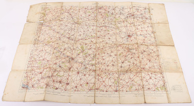 Nine WW1 Ordnance Survey Linen Maps of France & Flanders all named to Lt. W.R. McKim, 177th Coy. Royal Engineers (ex-Lincolnshire Yeomanry) - 6
