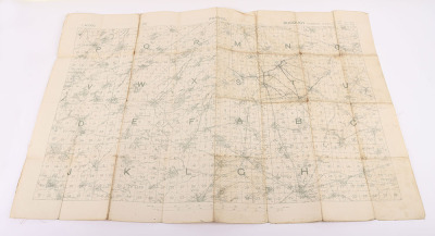 Nine WW1 Ordnance Survey Linen Maps of France & Flanders all named to Lt. W.R. McKim, 177th Coy. Royal Engineers (ex-Lincolnshire Yeomanry) - 9