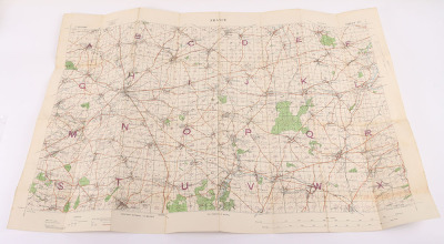 Nine WW1 Ordnance Survey Linen Maps of France & Flanders all named to Lt. W.R. McKim, 177th Coy. Royal Engineers (ex-Lincolnshire Yeomanry) - 11