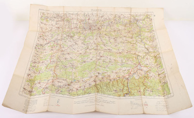 Nine WW1 Ordnance Survey Maps of Northern France and Flanders in small scale (1:100,000 & 250,000) as used in aircraft - 2