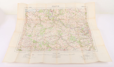 Nine WW1 Ordnance Survey Maps of Northern France and Flanders in small scale (1:100,000 & 250,000) as used in aircraft - 5