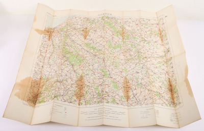 Nine WW1 Ordnance Survey Maps of Northern France and Flanders in small scale (1:100,000 & 250,000) as used in aircraft - 7