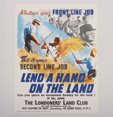 British Home Front Poster, Lend A Hand On The Land