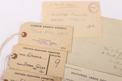 Four WW2 Evacuee Labels - 4