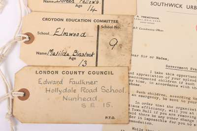 Four WW2 Evacuee Labels - 5
