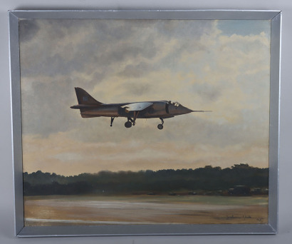 Hawker P1127 Kestrel Oil of Canvas by John Yale (1925-1998)