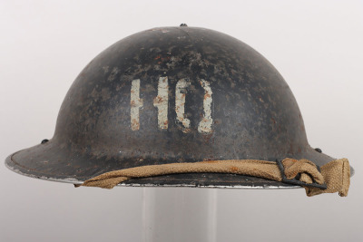 WW2 British Home Front Civil Defence Head Quarters Steel Helmet