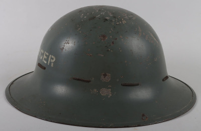 WW2 British Home Front H-F Messenger Steel Helmet - 4