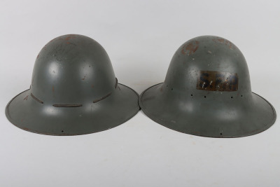 2x WW2 Zuckerman Pattern Senior Fire Patrol Home Front Helmets - 6