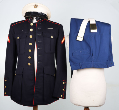 US Marine Corps Dress Uniform and Peaked Cap