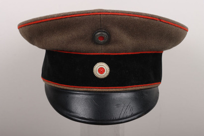 WW1 German M-1910 Hessen / Bremen Artillery & Technical Troops Officers Peaked Cap