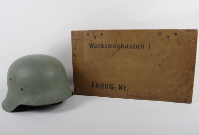 WW2 German Toolbox & Steel Helmet,