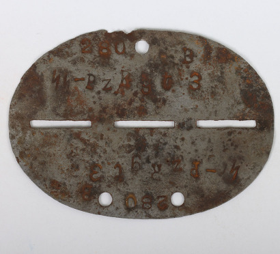 WW2 German Waffen-SS ID Dog Tag “SS Pz Rgt 3”