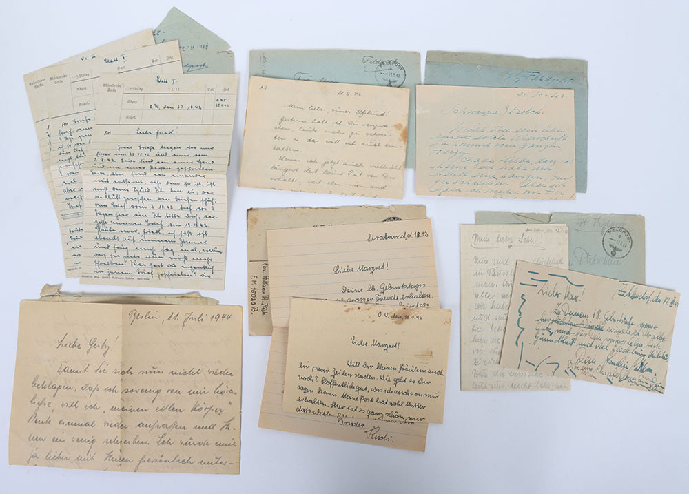 Small lot of Waffen-SS field post (SS-Feldpost) and postcards