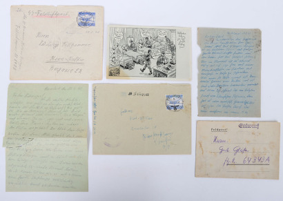 Small Collection of Waffen-SS field post (SS-Feldpost) and postcards