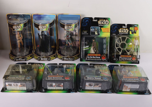 Nine Star Wars Power of the Force Green Card Action Figures Mint Kenner,