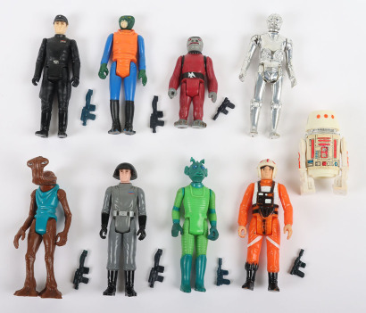 Nine Vintage Star Wars loose action figures Kenner,