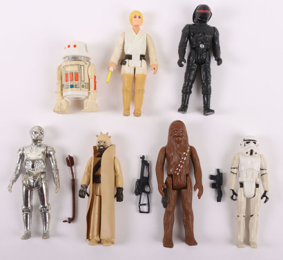 Seven Vintage Star Wars loose action figures Kenner,