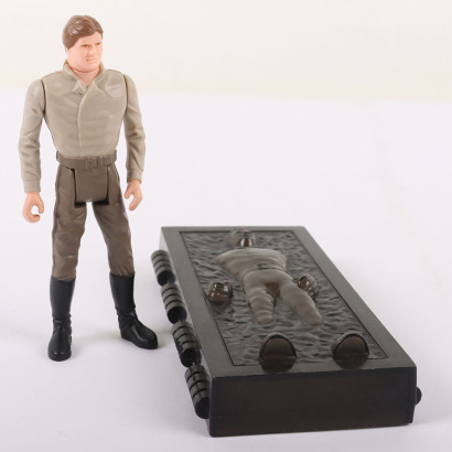 Vintage Star Wars Last 17 Han Solo and Carbonite Block action figure Kenner,