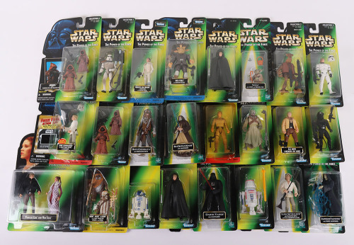 Twenty Four Star Wars Power of the Force Green Card Action Figures Mint Kenner