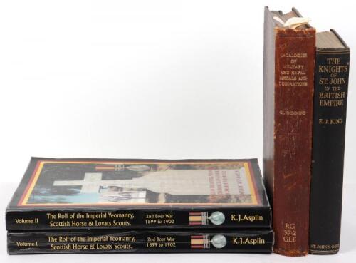 The Roll of the Imperial Yeomanry, Scottish Horse & Lovat’s Scouts Second Boer War 1899-1902 by Kevin Asplin 2 Volumes (only 100 copies printed) Signed and numbered