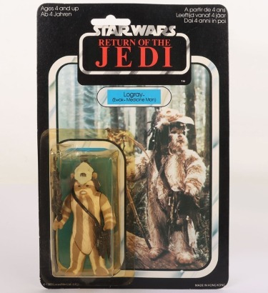 Vintage Star Wars Return of the Jedi Logray (Ewok Medicine Man) Action Figure Palitoy.