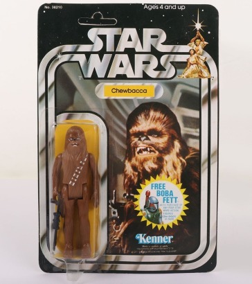 Vintage Kenner Star Wars Chewbacca Vintage Original Carded Moc Action Figure.