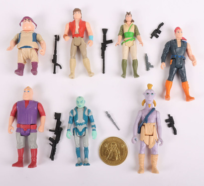 Seven Vintage Star Wars Droids Cartoon Action Figures Kenner.