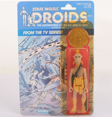 Vintage Star Wars Droids Cartoon Kez-Iban Original Carded Moc Action Figure Kenner.