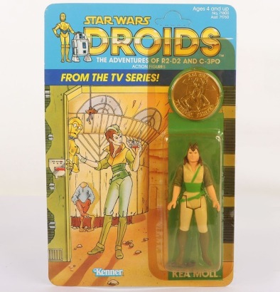 Vintage Star Wars Droids Cartoon Kea Moll Original Unpunched Carded Moc Action Figure Kenner.