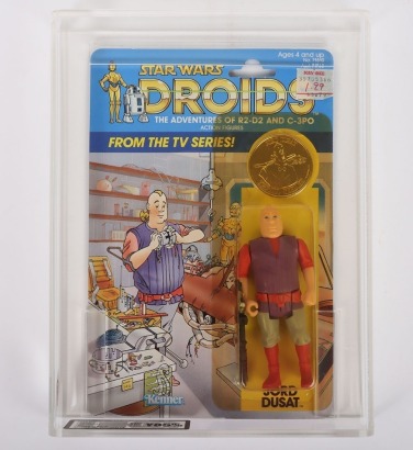 Vintage Star Wars Droids Graded Jord Dusat Action Figure carded moc.