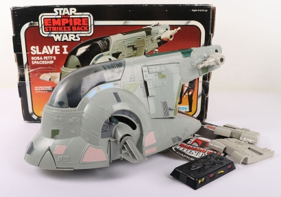 Vintage Star Wars Empire Strikes Back Slave One vehicle Boba Fett’s Spaceship 1980 Palitoy boxed.