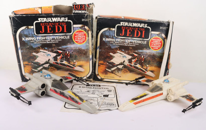 Two Vintage Star Wars Return of the Jedi Vehicles with boxes.