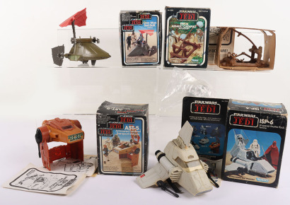 Four Vintage Star Wars Return of the Jedi Mini Rigs Kenner.