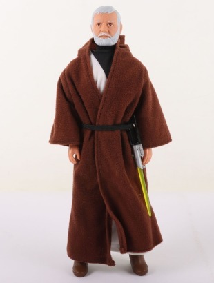 Vintage Star Wars 12 Inch Obi-Wan Kenobi with Lightsaber Action Figure Doll Kenner 1979 complete,