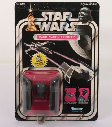 Kenner Star Wars Vintage Darth Vader Tie Fighter Diecast Vehicle Unpunched carded moc.