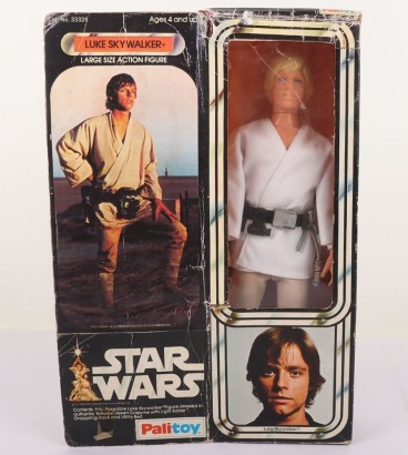 Vintage Star Wars 12 inch Luke Skywalker Action Figure Doll Boxed Palitoy.