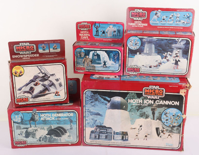 Five Vintage Star Wars Micro Collection Hoth Action Playsets.