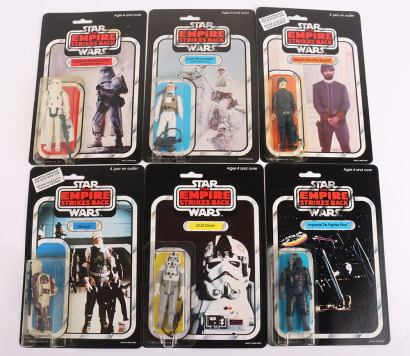 Six Vintage Star Wars Custom Empire Strikes Back Carded Moc Action Figures.