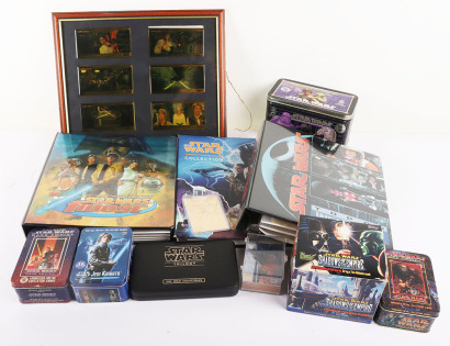 Quantity of 90s Star Wars Trading Cards, Binders, Special editions.