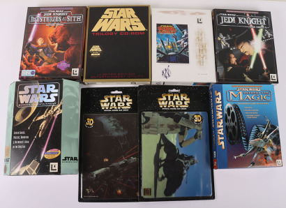 Quantity of 90s Boxed Star Wars PC Video Games.