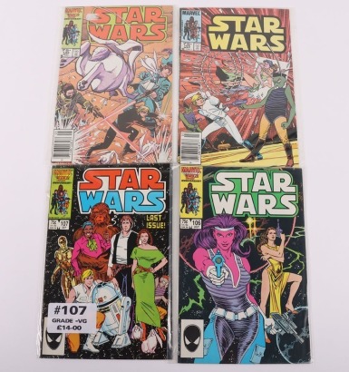 Twenty US Vintage Star Wars Marvel Comics.