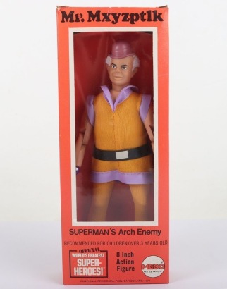 Vintage Mego DC Mxyzptlk Foe 8 inch Action figure 1975 in original Orange box,