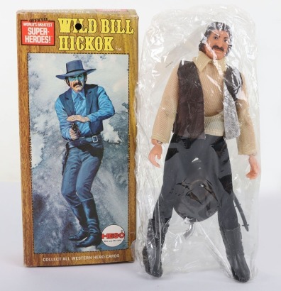 Vintage Mego Western Series Wild Bill Hickok 8 inch Action figure boxed 1973.