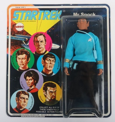 Vintage Original Star Trek Mego Mr. Spook Six face Type 2, 8 inch action figure Boxed item number 51200/2.